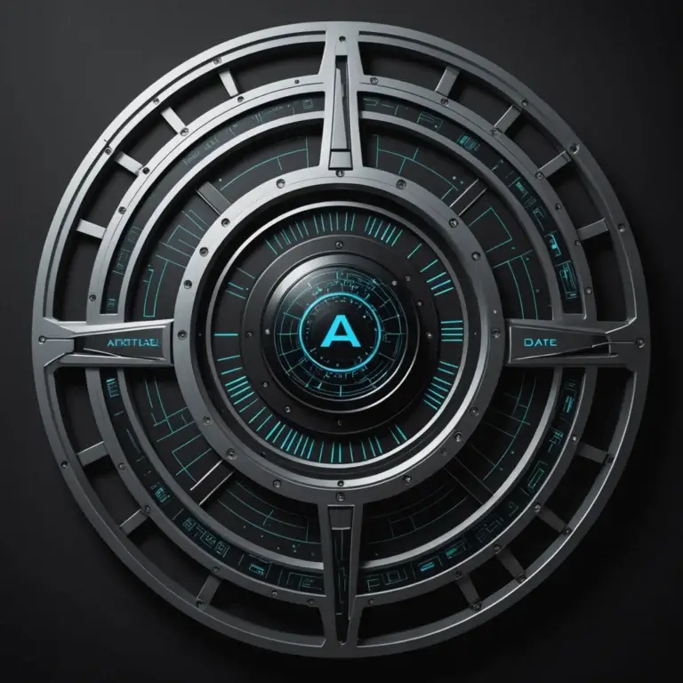Circular Artificial Artifice media emblem with a glowing cyan interface